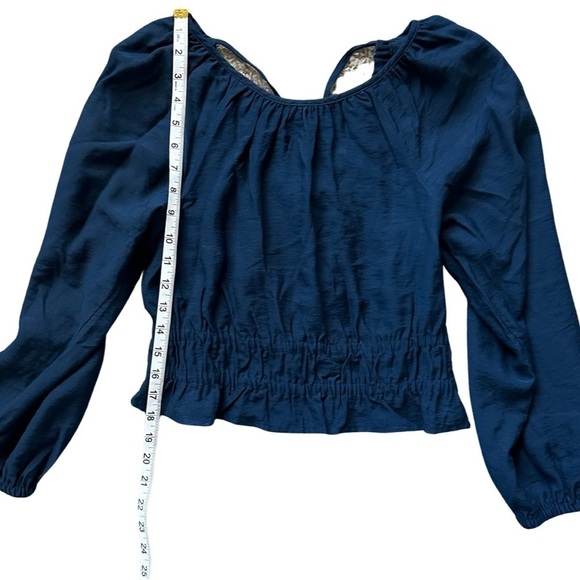 Madewell Twill Cropped Long Sleeve Top - Picture 8 of 13